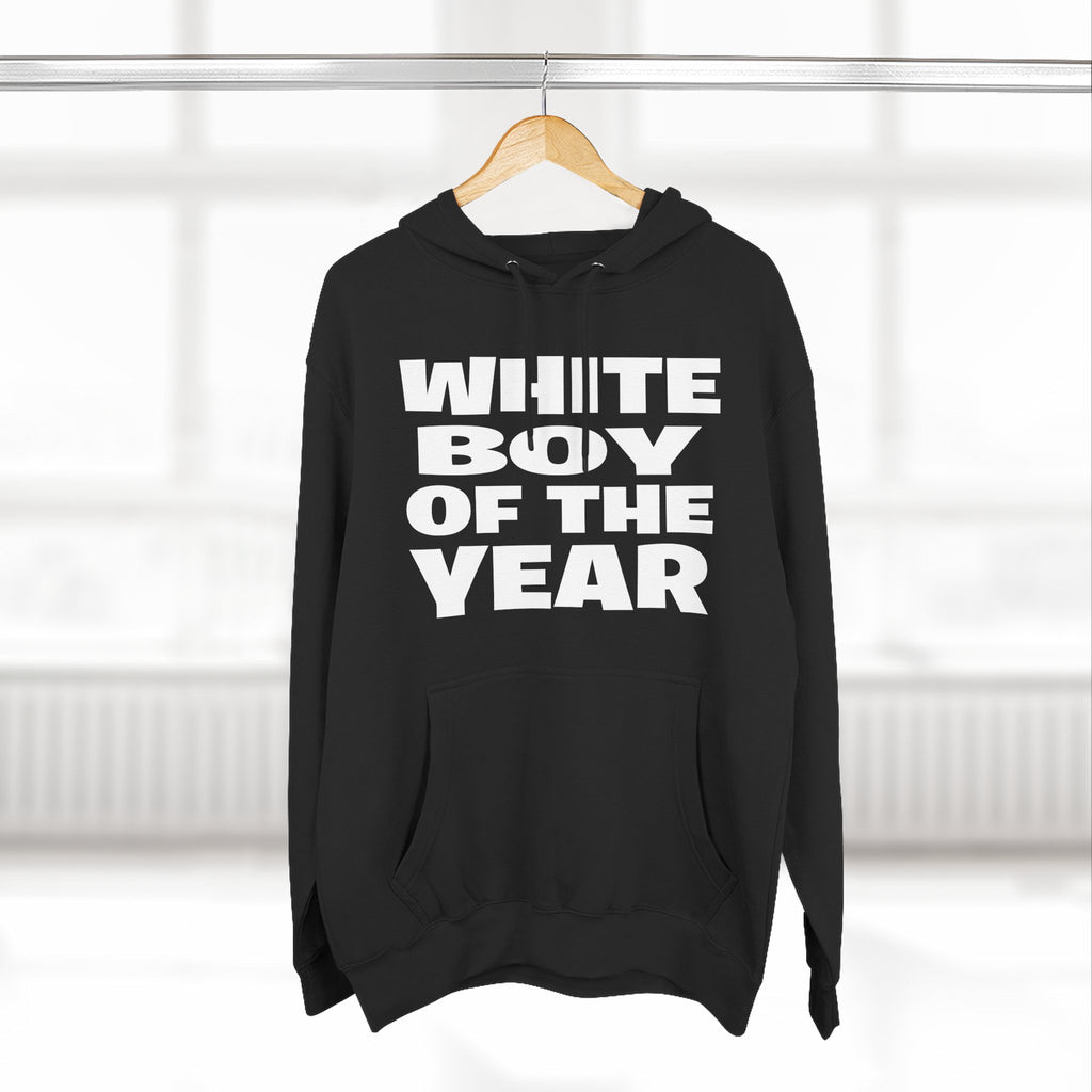 Hoodie — "White Boy of the Year" Bold Graphic Pullover