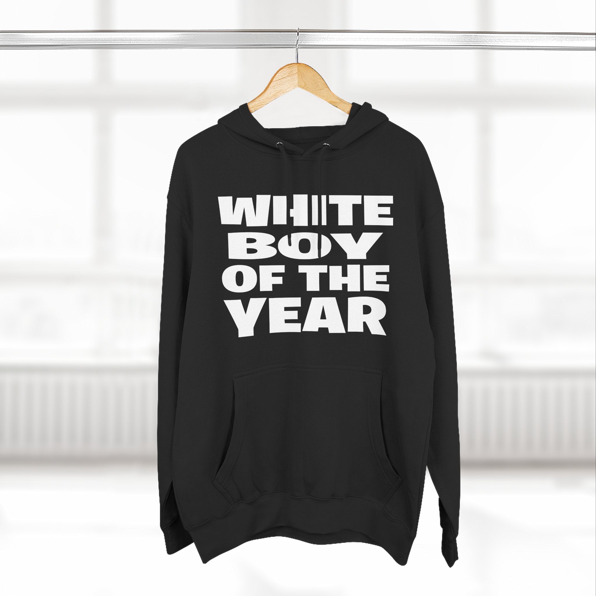 Hoodie — "White Boy of the Year" Bold Graphic Pullover