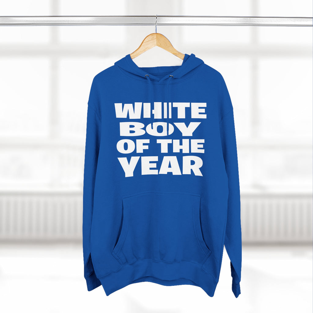 Hoodie — "White Boy of the Year" Bold Graphic Pullover