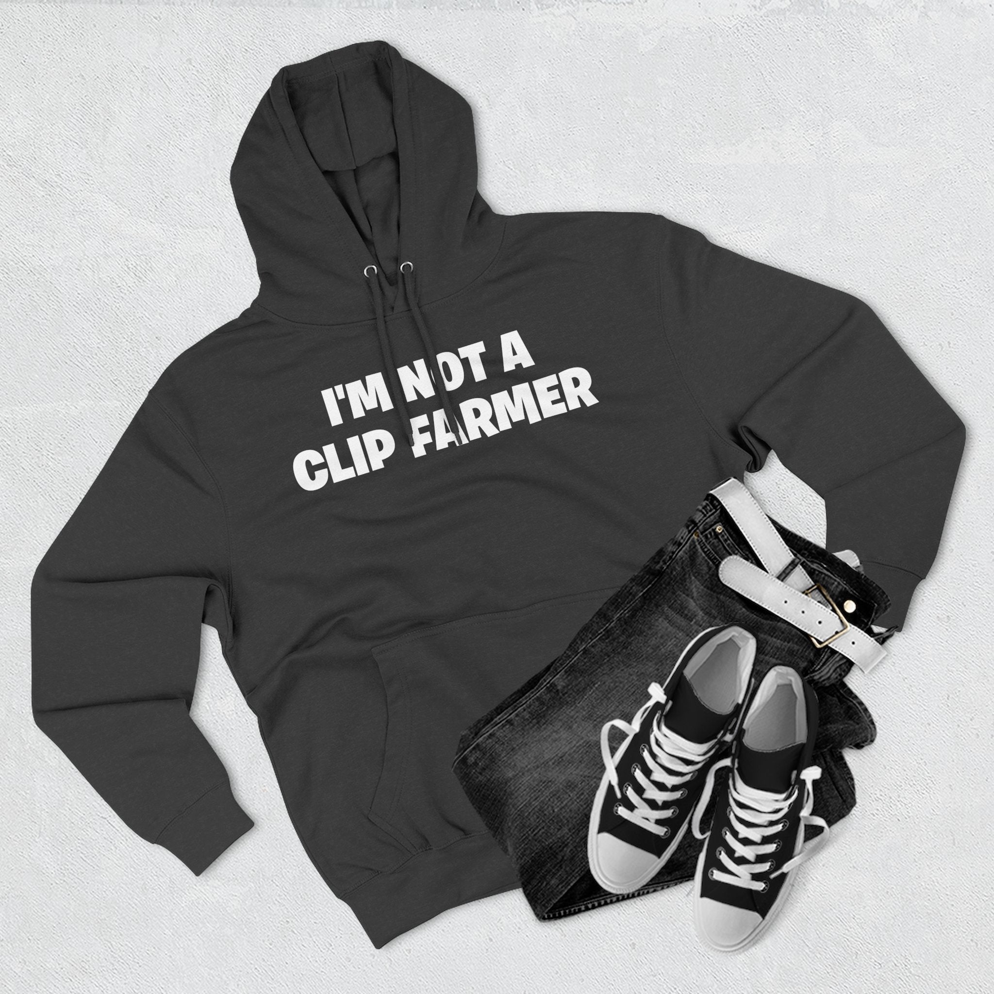 I'm Not A Clip Farmer Hoodie — Funny Pullover