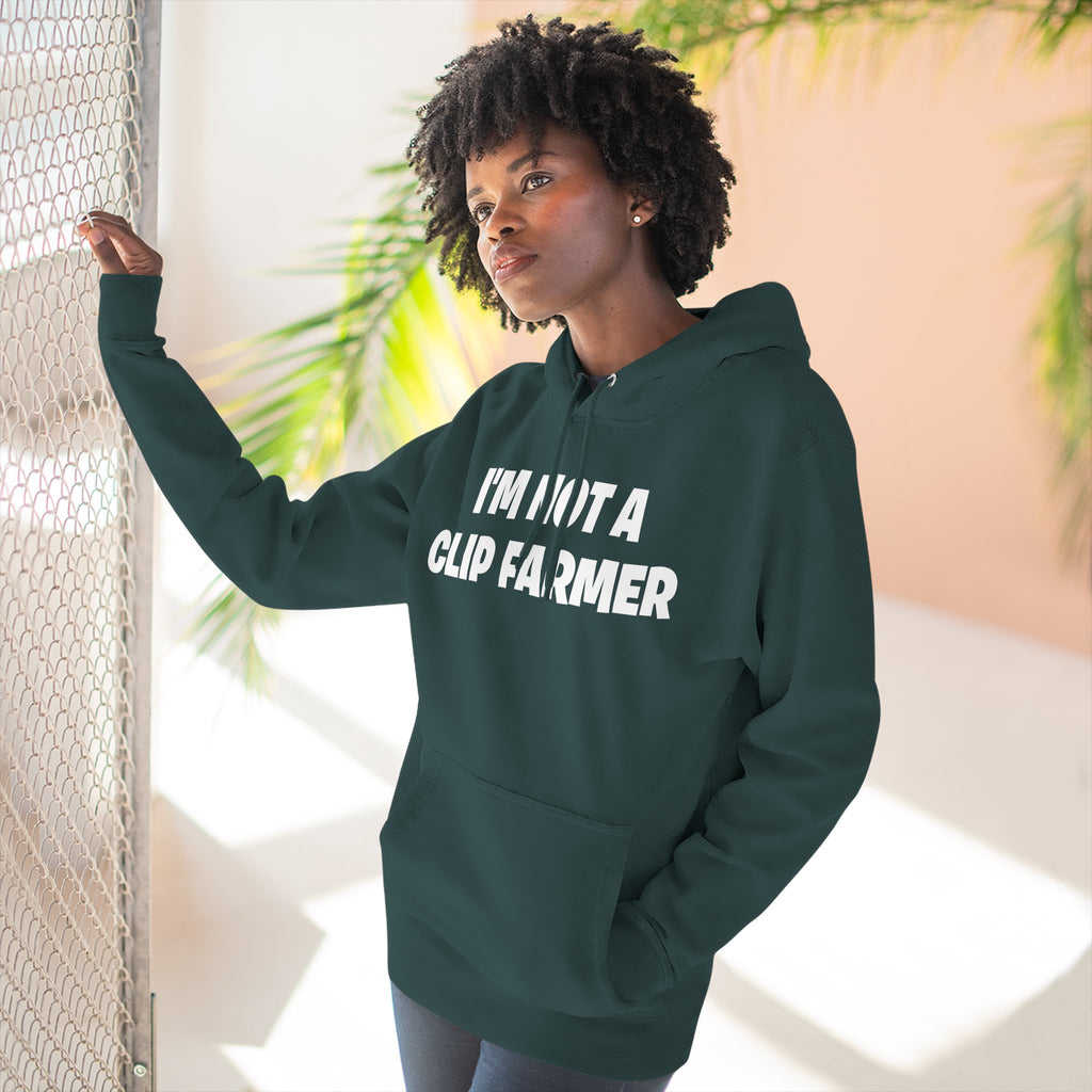 I'm Not A Clip Farmer Hoodie — Funny Pullover
