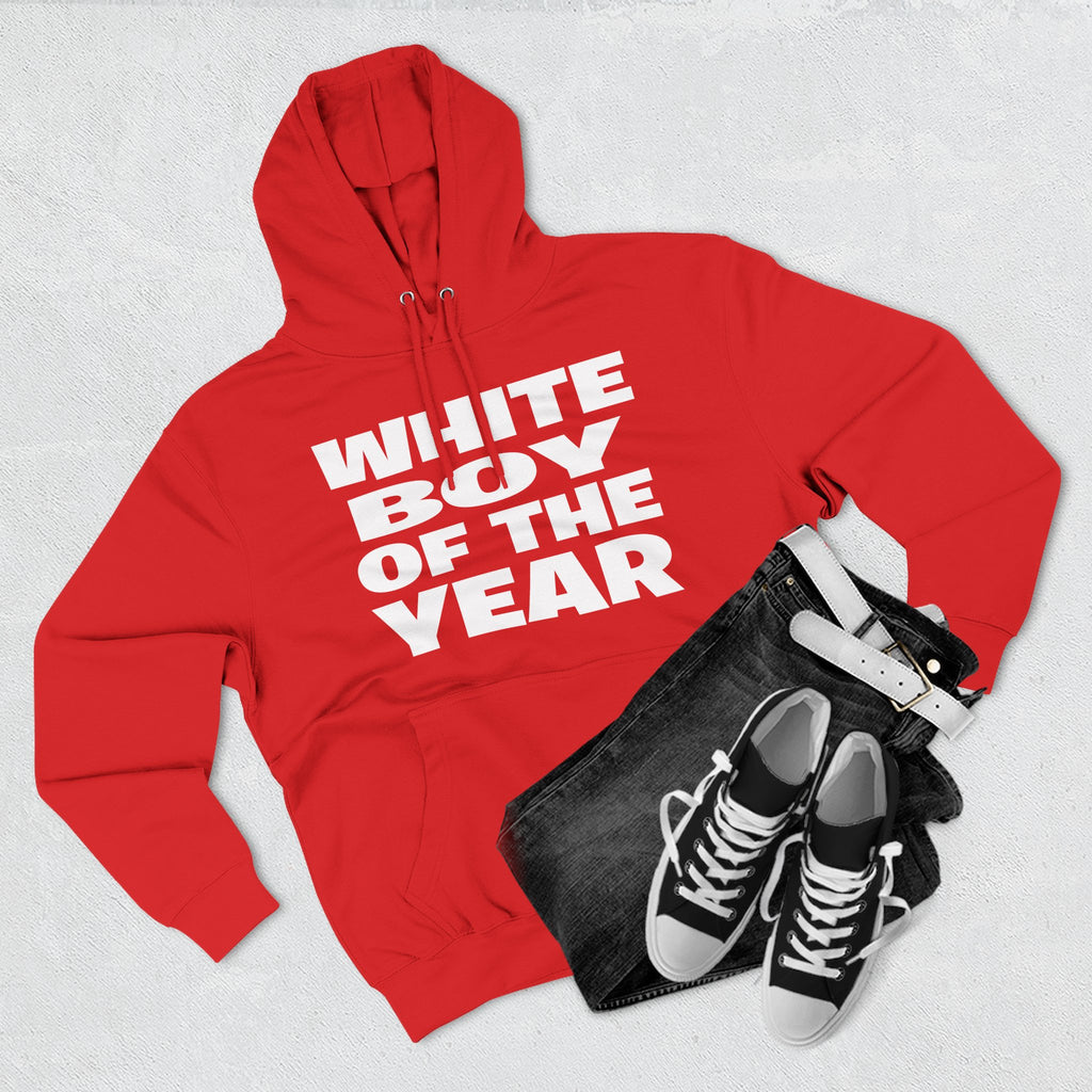 Hoodie — "White Boy of the Year" Bold Graphic Pullover