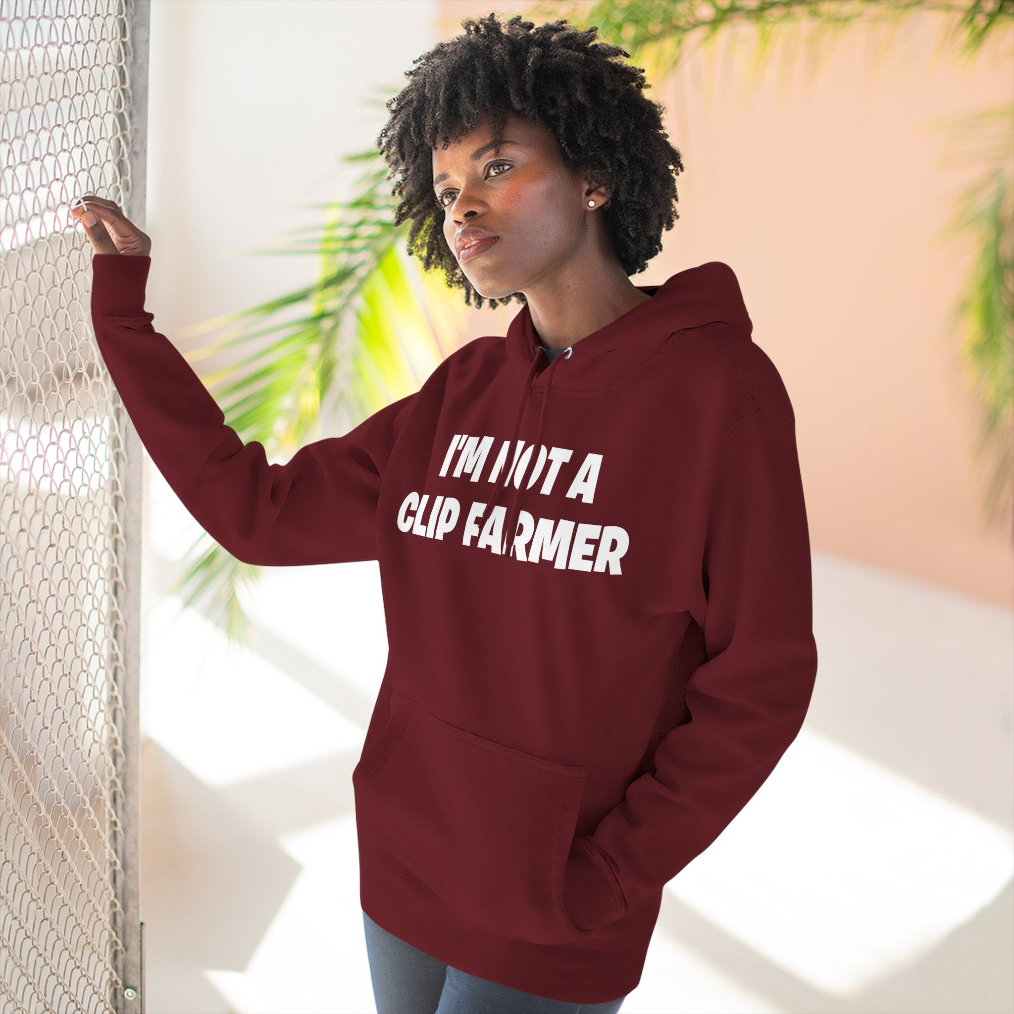 I'm Not A Clip Farmer Hoodie — Funny Pullover