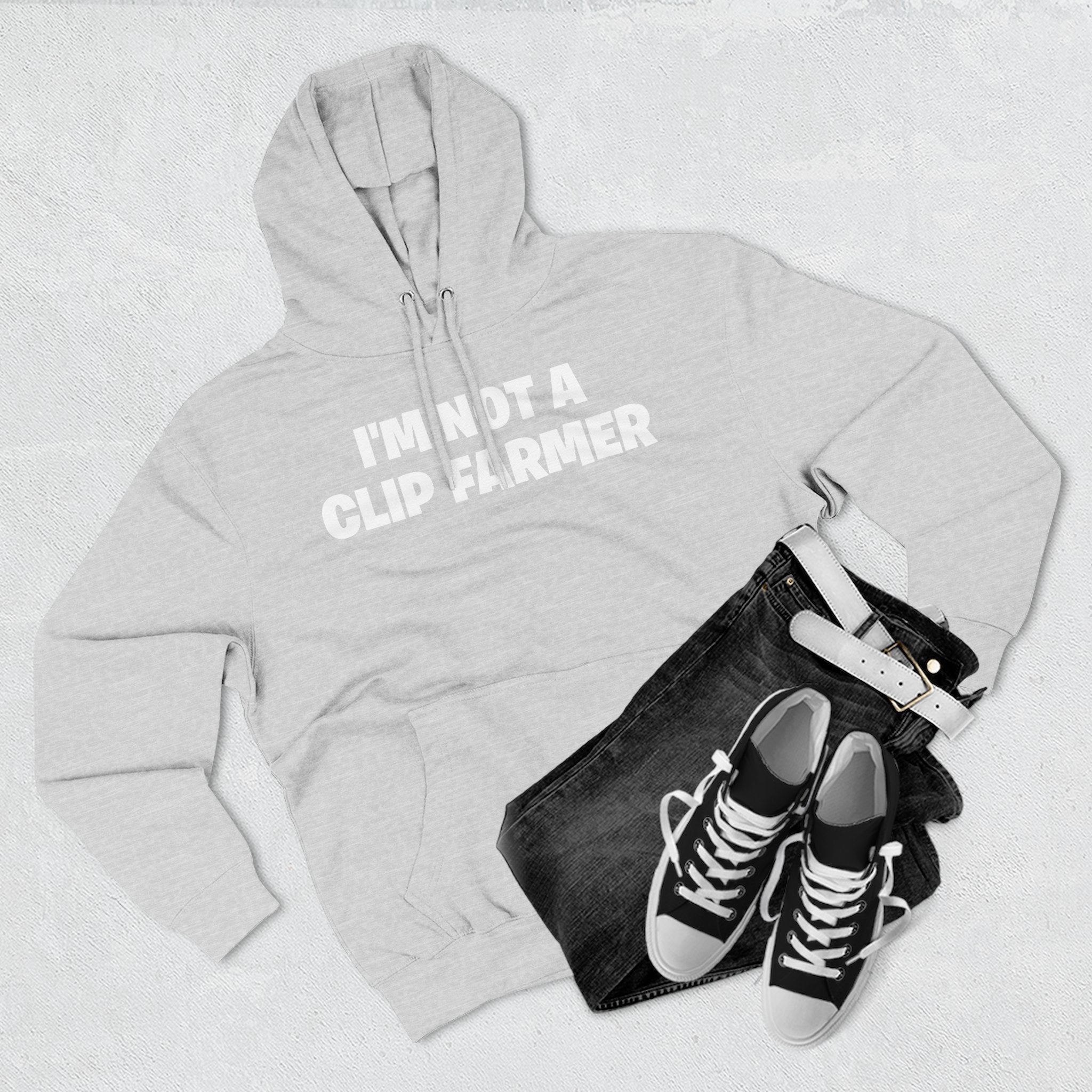 I'm Not A Clip Farmer Hoodie — Funny Pullover