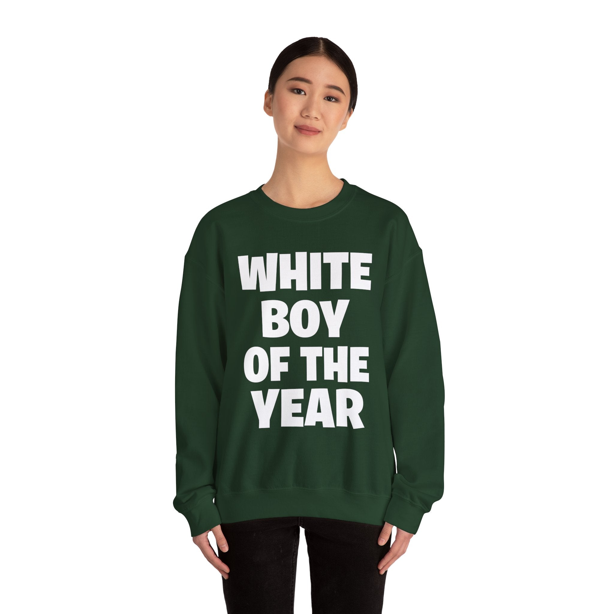 Crewneck Sweatshirt — "White Boy of the Year" Bold Statement Pullover